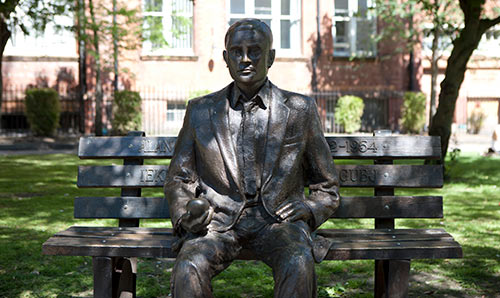Alan Turing statue in Sackville Gardens