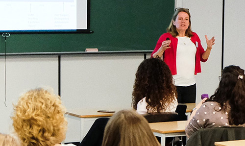 Professor Louise Walker at Women in Mathematics event