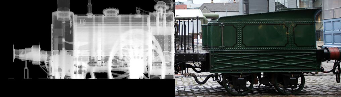 X-ray of Stephenson's Planet locomotive